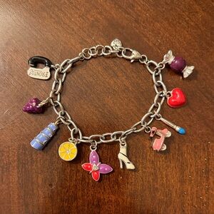 Brighton Silver Charm Bracelet with Colorful Charms